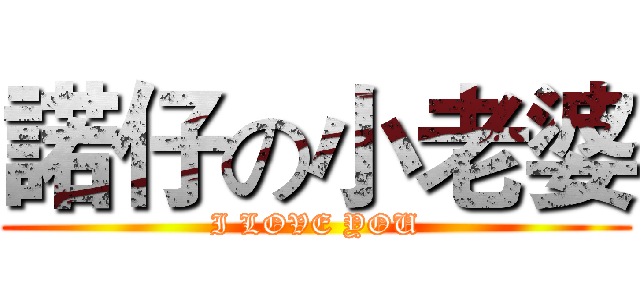 諾仔の小老婆 (I LOVE YOU)