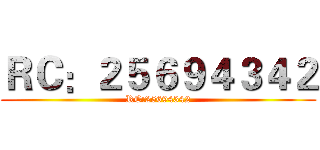 ＲＣ：２５６９４３４２ (RC:25694342)