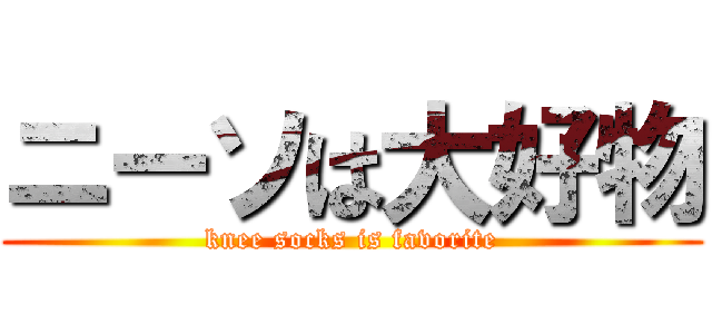 ニーソは大好物 (knee socks is favorite)