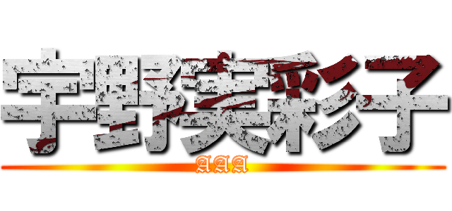 宇野実彩子 (AAA)