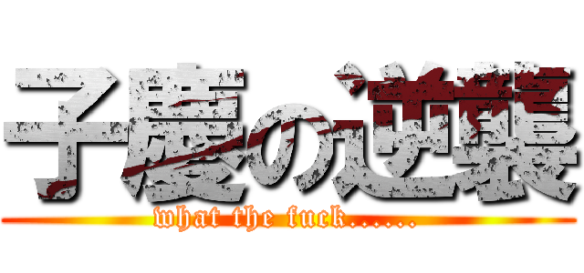 子慶の逆襲 (what the fuck......)