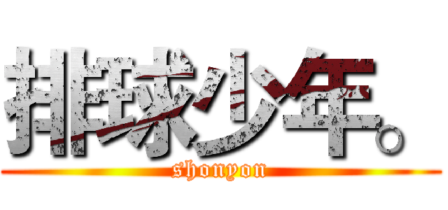 排球少年。 (shonyon)