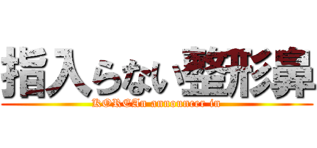 指入らない整形鼻 (KOREAn announcer in)