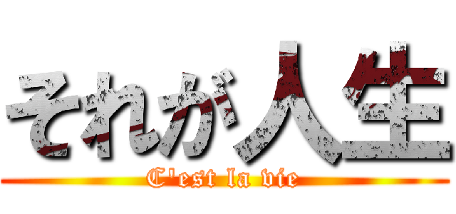 それが人生 (C'est la vie)