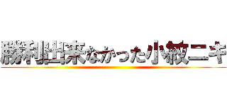 勝利出来なかった小紋ニキ ()