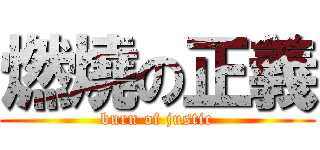 燃燒の正義 (burn of justic)