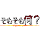 そもそも何？ (What is that?)