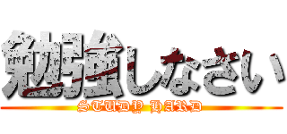 勉強しなさい (STUDY HARD)