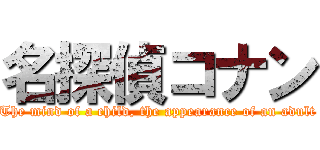 名探偵コナン (The mind of a child, the appearance of an adult)