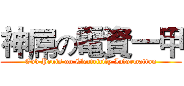 神屌の電資一甲 (God Penis on Electricity Information)