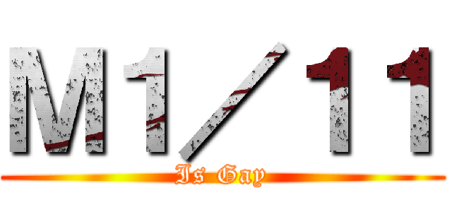 Ｍ１／１１ (Is Gay)