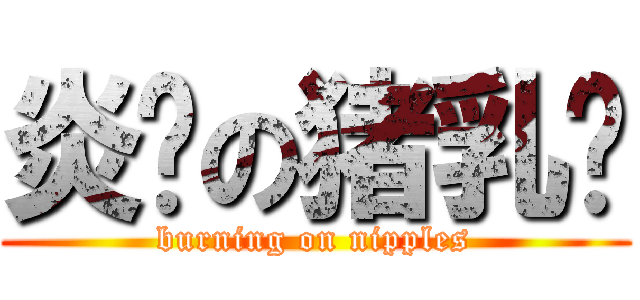 炎烧の猪乳头 (burning on nipples)