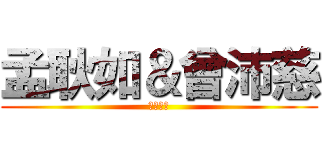 孟耿如＆曾沛慈 (我的最愛)