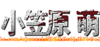 小笠原 萌 (http://www.youtube.com/channel/UCIGc6hM7vGoDsKlFnDS08mQ)