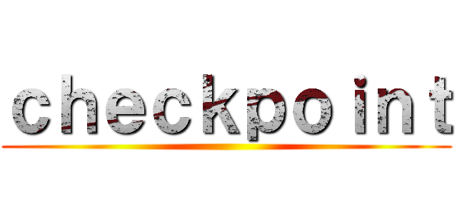 ｃｈｅｃｋｐｏｉｎｔ ()