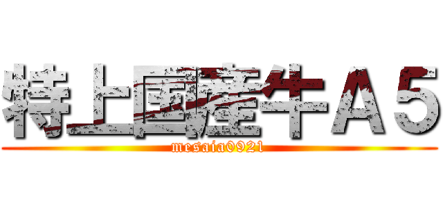 特上国産牛Ａ５ (mesaia0921)