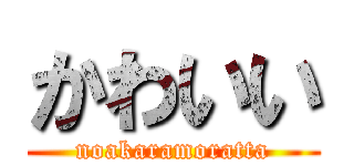 かわいい (noakaramoratta)