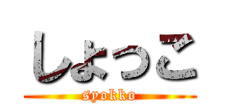 しょっこ (syokko)