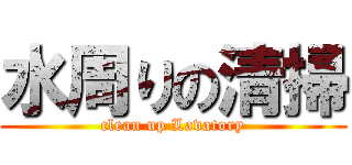 水周りの清掃 (clean up Lavatory)