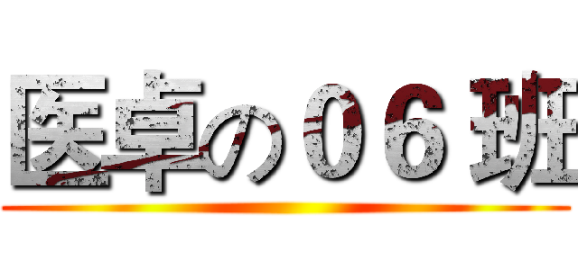 医卓の０６ 班 ()