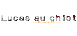 Ｌｕｃａｓ ａｕ ｃｈｉｏｔｔｅｓ (Lucas au chiottes)