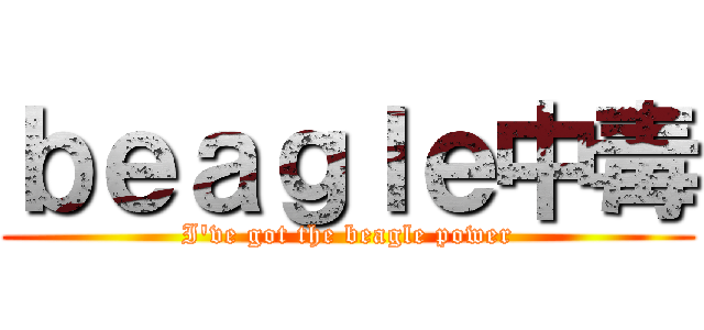ｂｅａｇｌｅ中毒 (I've got the beagle power)