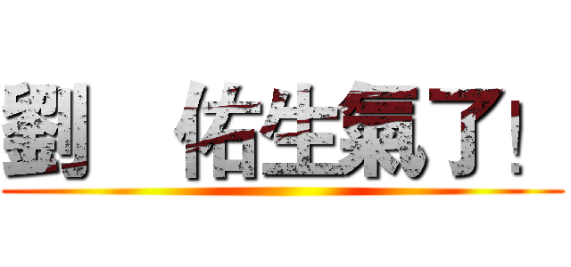 劉昰佑生氣了！ ()