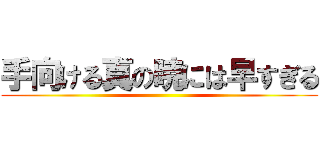 手向ける真の暁には早すぎる ()