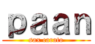 ｐａａｎ (sax carato)