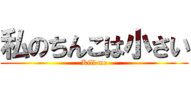 私のちんこは小さい (Kill me)