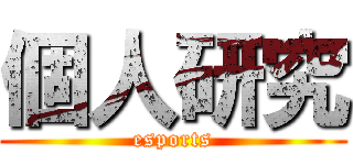 個人研究 (esports)