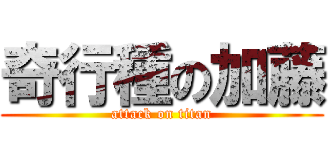 奇行種の加藤 (attack on titan)