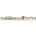 その武器はなんと言うんですか？ (attack on titan)