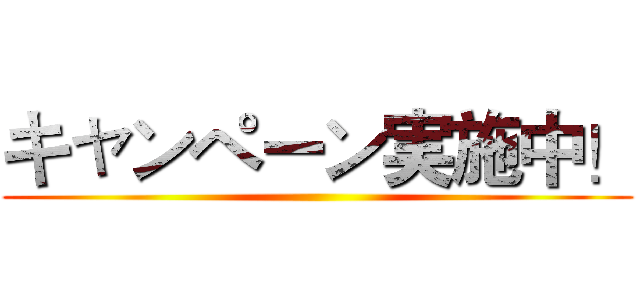 キャンペーン実施中！ ()