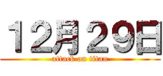 １２月２９日 (attack on titan)