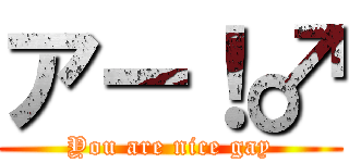 アー！♂ (You are nice gay)