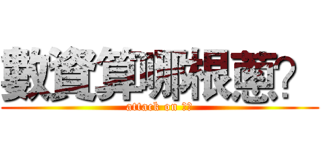 數資算哪根蔥？ (attack on 數資)