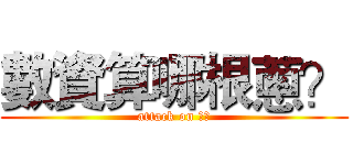 數資算哪根蔥？ (attack on 數資)