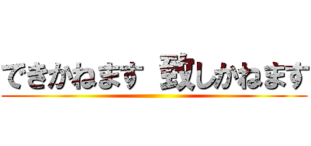 できかねます 致しかねます ()