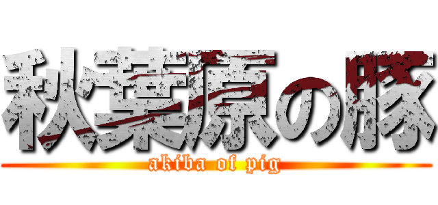 秋葉原の豚 (akiba of pig)