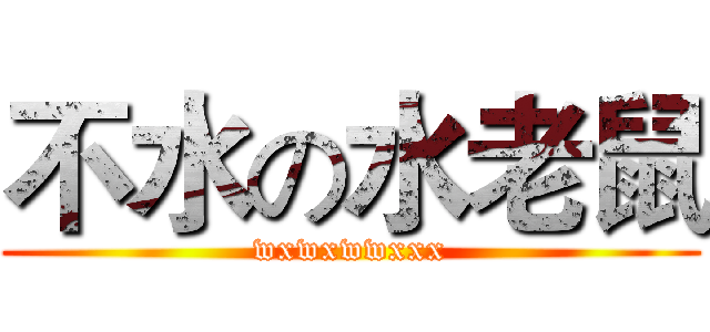 不水の水老鼠 (wxwxwwxxx)