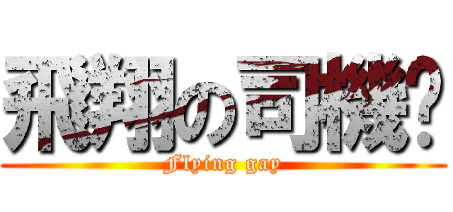 飛翔の司機佬 (Flying gay)