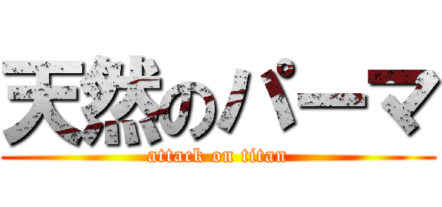 天然のパーマ (attack on titan)