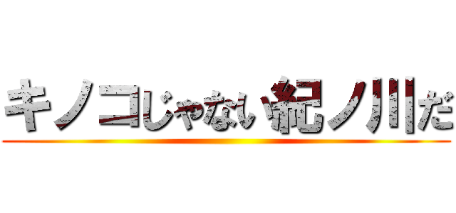 キノコじゃない紀ノ川だ ()