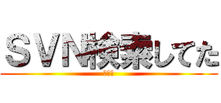 ＳＶＮ検索してた (ＯＲＺ)