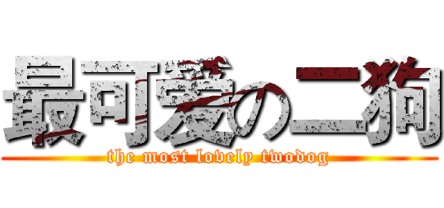 最可爱の二狗 (the most lovely twodog)