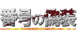 番号の偽装 (international call)