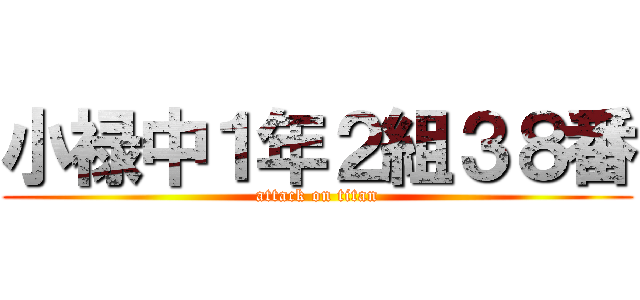 小禄中１年２組３８番 (attack on titan)