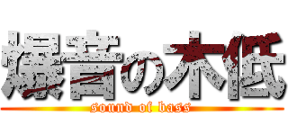 爆音の木低 (sound of bass)