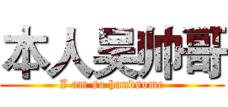 本人吴帅哥 (I am so handsome)
